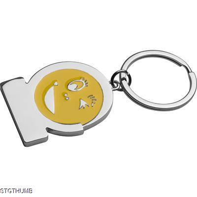 Picture of SMILEY KEYRING in Yellow.