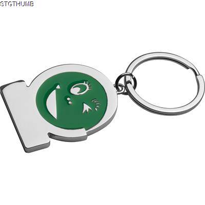 Picture of SMILEY KEYRING in Green.