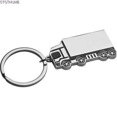 Picture of HGV LORRY METAL KEYRING in Silver.