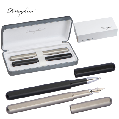 Picture of FERRAGHINI WRITING SET with Rollerball Pen & Fountain Pen in Multicolored