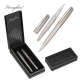 Picture of FERRAGHINI WRITING SET MATT in Silvergrey 