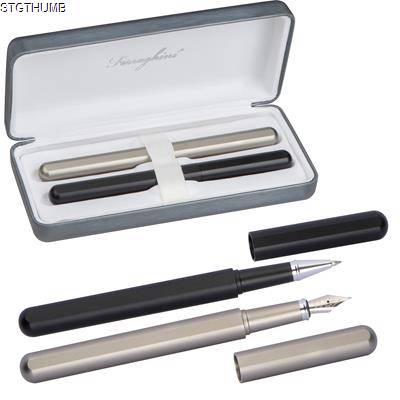 Picture of FERRAGHINI WRITING SET with Rollerball Pen & Fountain Pen in Multicolored.