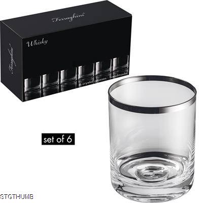 Picture of SET OF 6 CRYSTAL WHISKY GLASS.