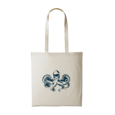 Picture of INVINCIBLE 5OZ NATURAL REUSABLE COTTON SHOPPER TOTE BAG.