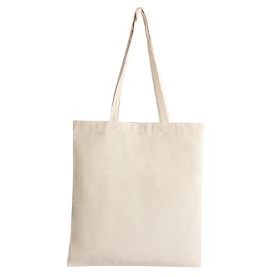 Picture of INVINCIBLE 5OZ NATURAL REUSABLE COTTON SHOPPER TOTE BAG.