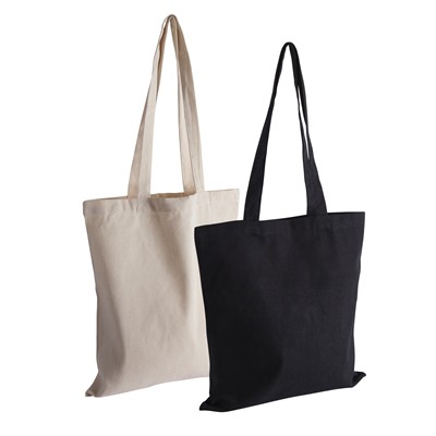 Picture of INVINCIBLE 5OZ NATURAL REUSABLE RECYCLED COTTON SHOPPER TOTE BAG.