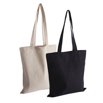 Picture of INTREPID NATURAL PREMIUM 8OZ REUSABLE AND SUSTAINABLE CANVAS SHOPPER TOTE BAG with Shoulder Handles