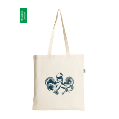 Picture of INVINCIBLE 5OZ NATURAL REUSABLE RECYCLED COTTON SHOPPER TOTE BAG