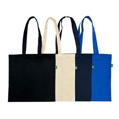 Picture of INTREPID 8OZ RECYCLED COTTON CANVAS BAGS in Natural or Black.