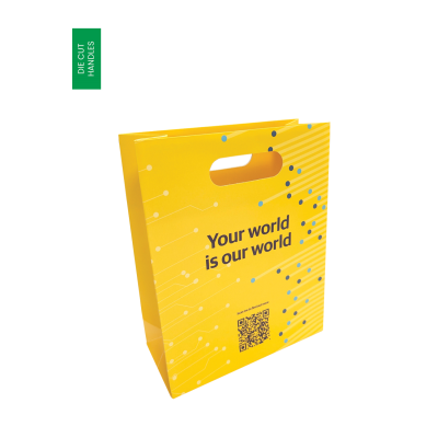 Picture of SCORPION LUXURY PAPER CARRIER BAG with Gloss Finish & Die Cut Handles.