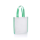 Picture of VIRGINIA NON WOVEN PP TOTE BAG in White with Green Colour Handles & Trim