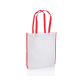 Picture of VIRGINIA NON WOVEN PP TOTE BAG in White with Red Colour Handles & Trim