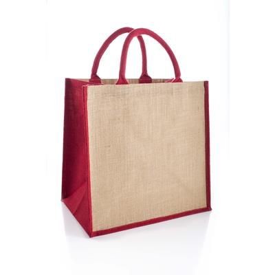 Picture of BRECON JUTE REUSABLE ECO BAG with Wipe clean Interior.
