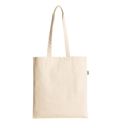 Picture of INTREPID RECYCLED NATURAL PREMIUM 8OZ CANVAS SHOPPER TOTE BAG with Long Handles