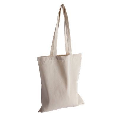 Picture of GOTS ORGANIC INVINCIBLE LONG HANDLE NATURAL COTTON SHOPPER TOTE BAG in Natural Colour