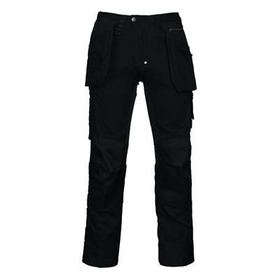 Picture of CANVAS WORK TROUSERS in Black.