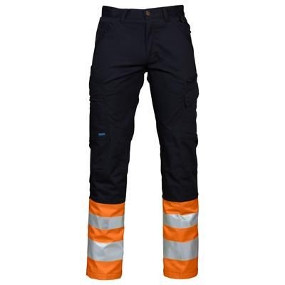 Picture of PROJOB HI VIS WORK TROUSERS in Black & Yellow