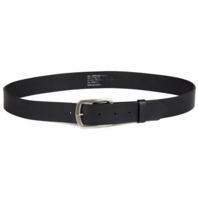 Picture of SWEDISH MADE BELT in Thick Naturally Tanned Leather with Metal Buckle at Front