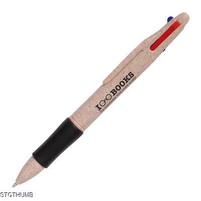 Picture of WHEAT QUAD 4 COLOUR BALL PEN