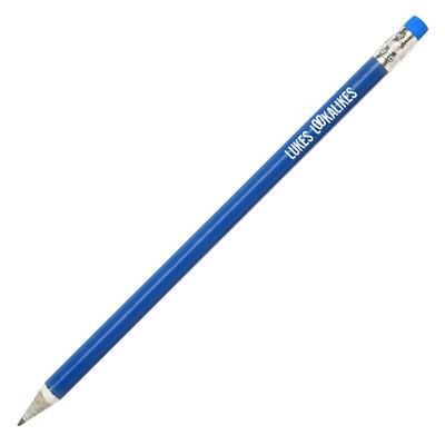 Picture of RECYCLED NEWSPAPER PENCIL SET in Light Blue