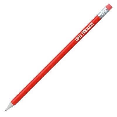 Picture of RECYCLED NEWSPAPER PENCIL SET in Red