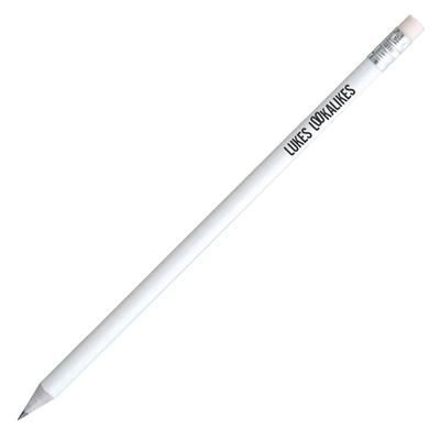Picture of RECYCLED NEWSPAPER PENCIL SET in White
