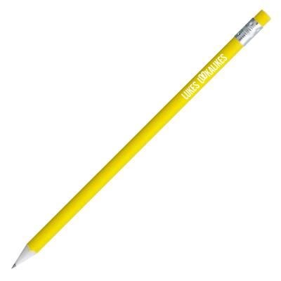 Picture of RECYCLED NEWSPAPER PENCIL SET in Yellow
