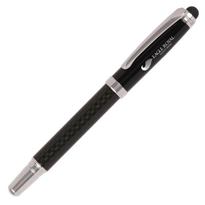 Picture of CARBON FIBRE CAPPED ROLLERBALL PEN.