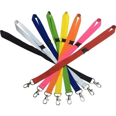 Picture of 20MM UK PLAIN STOCK FLAT POLYESTER LANYARD.