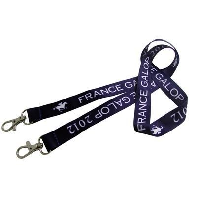Picture of DOUBLE ENDED FLAT POLYESTER LANYARD RIBBED.