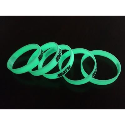 Picture of GLOW-IN-THE-DARK SILICON WRISTBAND.