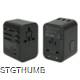 Picture of WORLDWIDE TRAVEL ADAPTER in Black