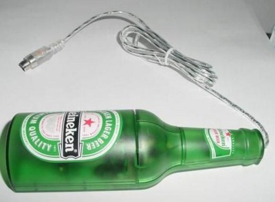Picture of BEER BOTTLE SHAPE COMPUTER MOUSE in Green