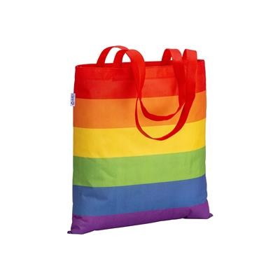 Picture of PRIDE 80 G-M2 RECYCLED PET RAINBOW SHOPPER TOTE BAG.