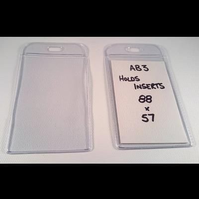 Picture of 18MM HEADED CLEAR TRANSPARENT PVC BODIED PORTRAIT ID BADGE HOLDER.