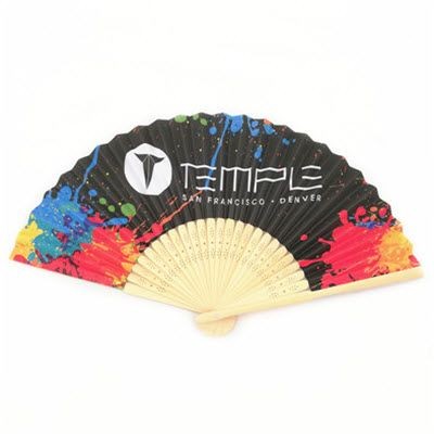 Picture of ECO-FRIENDLY BAMBOO & PAPER CONCERTINA FOLDING FAN