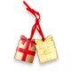 Picture of ECO FRIENDLY WOOD CHRISTMAS DECORATION PRESENT SHAPE
