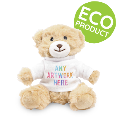 Picture of PRINTED ECO 13CM HONEY CATHERINE BEAR