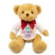 Picture of PRINTED 18CM WILLIAM BEAR with Red Ribbon