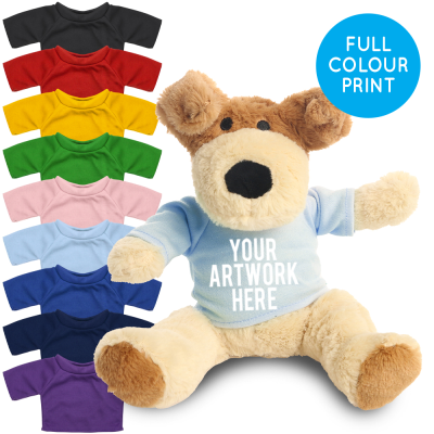 Picture of PRINTED 20CM DARCY DOG - BABY BLUE TEE SHIRT