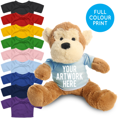 Picture of PRINTED 20CM MAX MONKEY - BABY BLUE TEE SHIRT