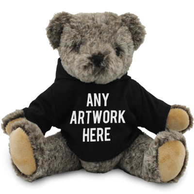 Picture of 20CM ARCHIE JOINTED BEAR with Printed Black Hoody