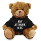 Picture of 20CM CHARLES JOINTED BEAR with Printed Black Hoody