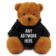 Picture of GOLDEN 18CM JAMES BEAR with Printed Black Hoody