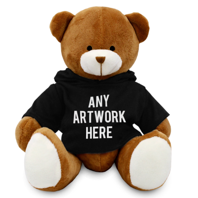 Picture of 20CM RICHARD BEAR with Printed Black Hoody