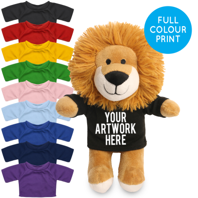Picture of PRINTED 20CM LOUIS LION - BLACK TEE SHIRT