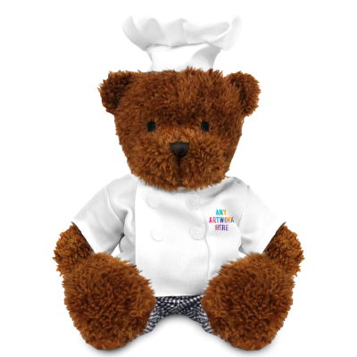 Picture of BROWN 18CM JAMES BEAR with Chef Outfit.