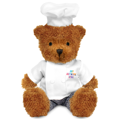 Picture of GOLDEN 18CM JAMES BEAR with Chef Outfit.