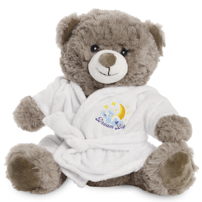 Picture of 20CM ECO MOCHA CATHERINE BEAR with Dressing Gown
