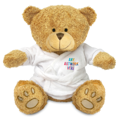 Picture of GOLDEN 22CM EDWARD BEAR with Dressing Gown